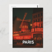 Paris Moulin Rouge Briefkaart (Voorkant / Achterkant)