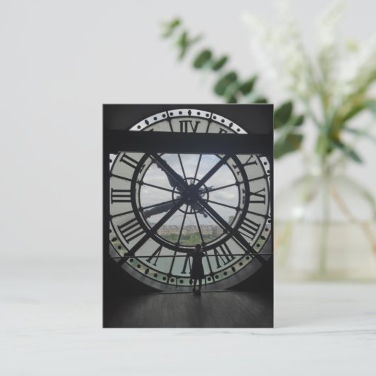 Paris Museum D'Orsay Clock Briefkaart (Staand voorkant)