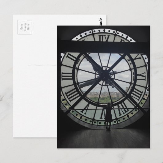 Paris Museum D'Orsay Clock Briefkaart (Voorkant / Achterkant)