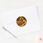 Paris Nacht Kat Selfie Squad Liefhebber Ronde Sticker (Envelop)