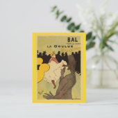 Paris nachtleven 1891 Toulouse Lautrec Briefkaart (Staand voorkant)