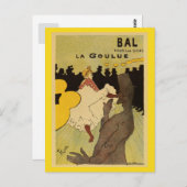 Paris nachtleven 1891 Toulouse Lautrec Briefkaart (Voorkant / Achterkant)