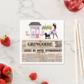 Paris Newspaper Paper Napkins Servet (Insitu)