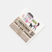 Paris Newspaper Paper Napkins Servet (Hoek)