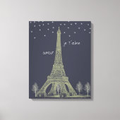 Paris Night Canvas Afdruk (Voorkant)