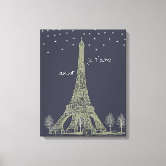 Paris Night Canvas Afdruk (Voorkant)