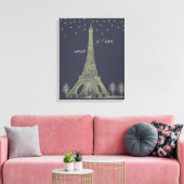 Paris Night Canvas Afdruk (Insitu (Woonkamer))