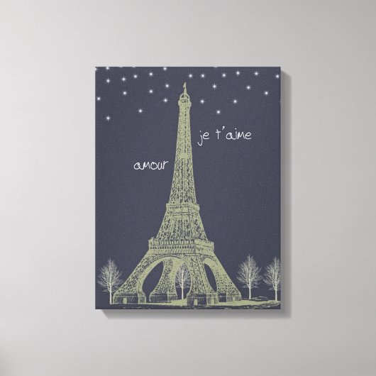 Paris Night Canvas Afdruk (Voorkant)