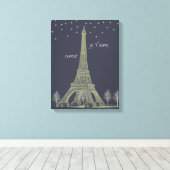 Paris Night Canvas Afdruk (Insitu (Houten vloer))