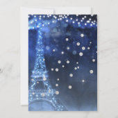 Paris Night Diamond Trouwjurk Bruidsbeurtdag Kaart (Achterkant)