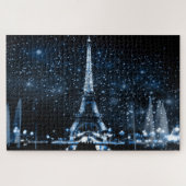 Paris Night Eiffel Tower Legpuzzel (Horizontaal)