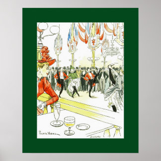 Paris Night Life ~ Pierre Vidal ~*Change Mat Color Poster