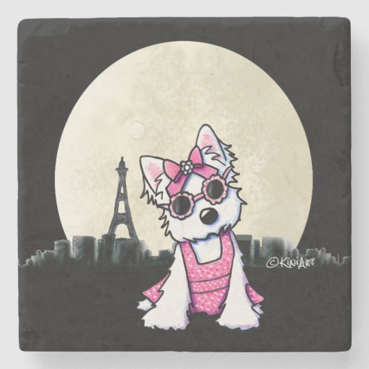 Paris Night Olivia Stone Onderzetter (Voorkant)