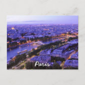 Paris night seine, Parijs, Frankrijk Briefkaart (Voorkant)