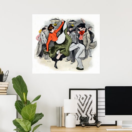 Paris Nightlife no 2 Poster (Thuiskantoor)