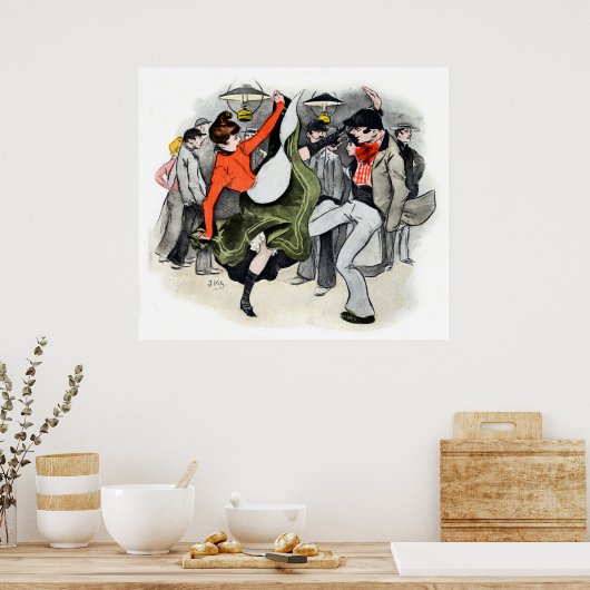 Paris Nightlife no 2 Poster (Keuken)