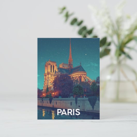 Paris Notre Dame Briefkaart (Staand voorkant)