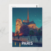 Paris Notre Dame Briefkaart (Voorkant / Achterkant)