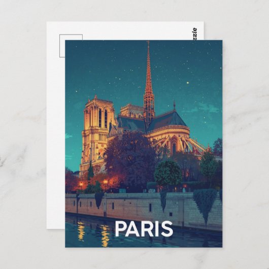 Paris Notre Dame Briefkaart (Voorkant / Achterkant)