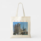 Paris Notre Dame Cathedral uitzicht canvas tas (Achterkant)