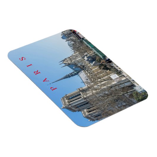 Paris Notre Dame Cathedral uitzicht friet magnet Magneet (Rechterzijde)