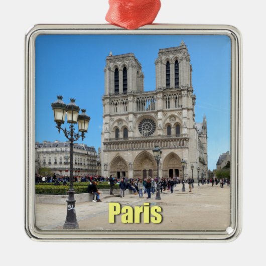 PARIS Notre Dame Metalen Ornament (Voorkant)