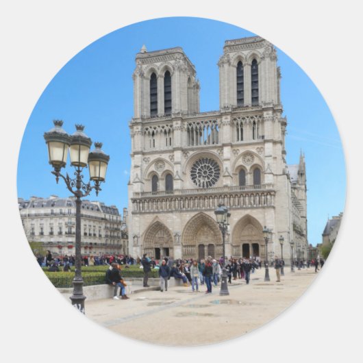 PARIS Notre Dame Ronde Sticker (Voorkant)