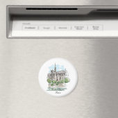 Paris Notre Dame Sketch Design Magnet (Insitu (Vaatwasser))