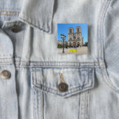 PARIS Notre Dame Vierkante Button 5,1 Cm (In situ)