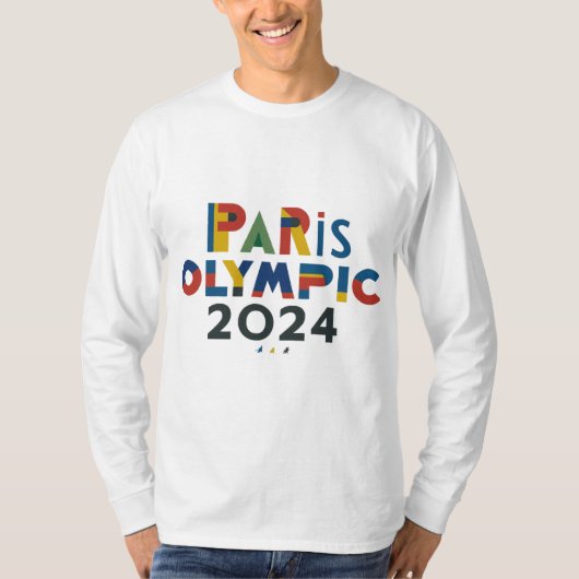 Paris Olympic 2024 ontwerp mannen T-shirt (Voorkant)