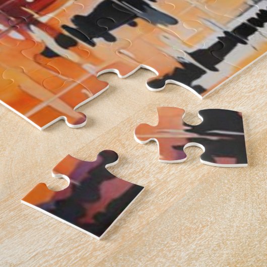 PARIS on a rainy day. Eiffel Tower, Starry Night Legpuzzel (Zijkant)