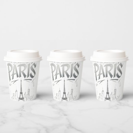 Paris On The Rocks Paper Cup Papieren Bekers (Multi)