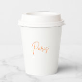 Paris On The Rocks Paper Cup Papieren Bekers (Achterkant)