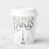 Paris On The Rocks Paper Cup Papieren Bekers (Voorkant)