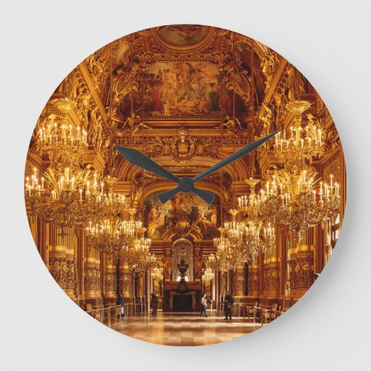 Paris Opera Garnier Interieur Uitzicht Grote Klok (Voorkant)