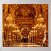 Paris Opera Garnier Interieur Uitzicht Poster (Voorkant)