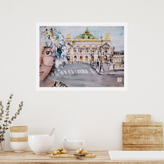 París. Opera Garnier Poster (Keuken)