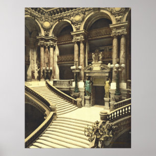 Paris Opera House Grand Saircase Poster