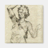 Paris Opera Sculptuur Schets Magneet - 2" x 2" (Voorkant)