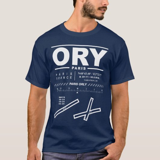 Paris Orly Airport ORY T-Shirt (Voorkant)