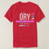 Paris ORY luchthavencode Bagage Label 1 T-shirt (Design voorkant)