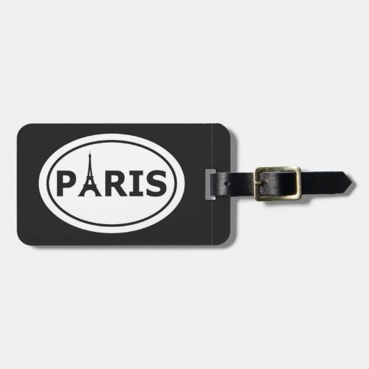 Paris - Ovaal Logo Bagagelabel (Voorkant horizontaal)