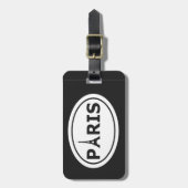Paris - Ovaal Logo Bagagelabel (Voorkant verticaal)