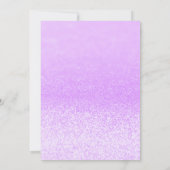 Paris Paars Glitter Lights Sweet 16 Kaart (Achterkant)