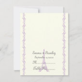 Paris paarse Eiffeltoren Kaart (Voorkant)