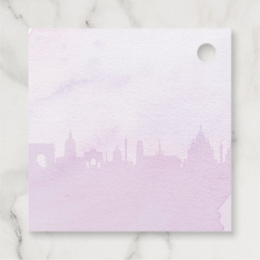 Paris Paarse iris Frans Dank u Bedankjes Labels (Achterkant)