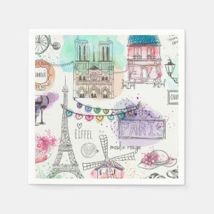 Paris Paper Napkins Servet