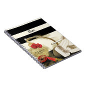 Paris Parfum Parfum Rozen Hakken & Lippenstift Notitieboek (Rechterzijde)
