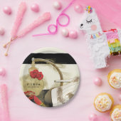 Paris Parfum Parfum Rozen Hoge Hakken & Lippenstif Papieren Bordje (Feest)