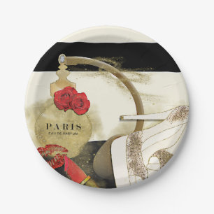 Paris Parfum Parfum Rozen Hoge Hakken & Lippenstif Papieren Bordje